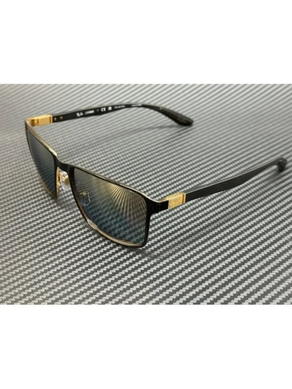 New Black Men Black Gold Sunglasses 59-17-145